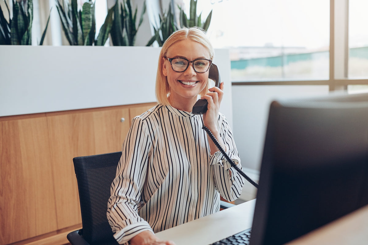 customer service representative on phone